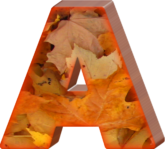 Presentation Alphabets Fall Leaves Letter A