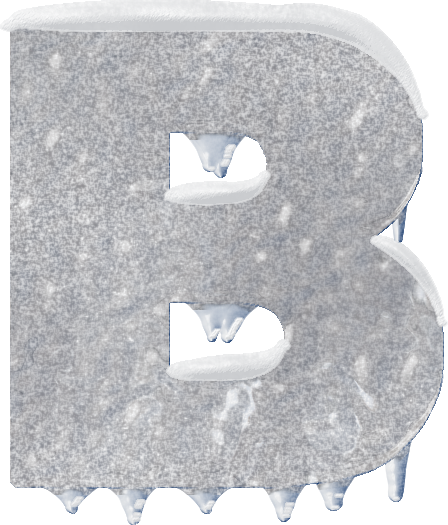 Presentation Alphabets Ice And Snow Letter B