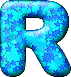 Presentation Alphabets: Party Balloon Cool Letter R
