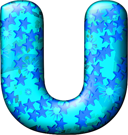 Presentation Alphabets Party Balloon Cool Letter U