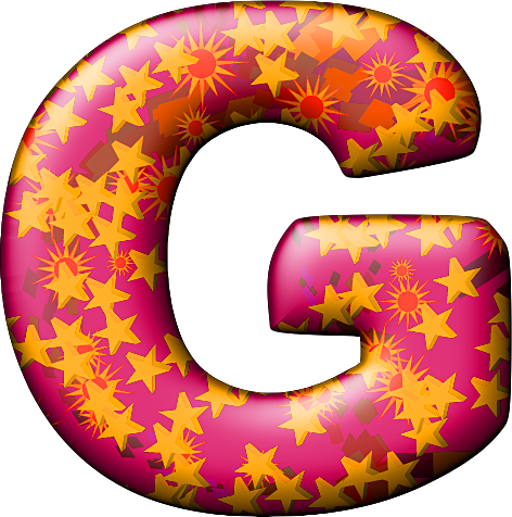 Presentation Alphabets: Party Balloon Warm Letter G