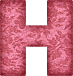 Presentation Alphabets: Pink Flower Fabric Letter H