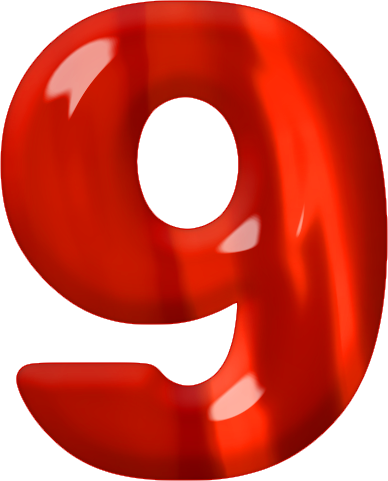 Red Number 9 Png