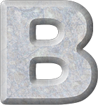 Presentation Alphabets: Stone Letter B
