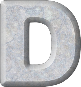 Presentation Alphabets: Stone Letter D