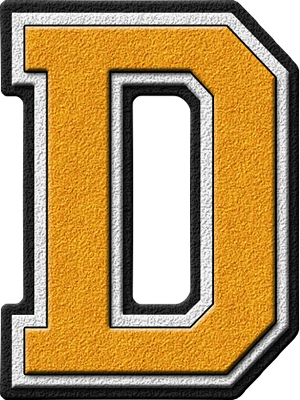 Download Presentation Alphabets: Gold Varsity Letter D