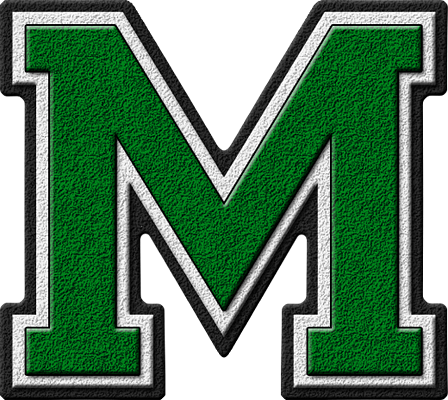 green letter m