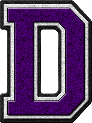 Purple Letter D