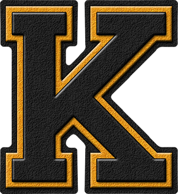 gold letter k