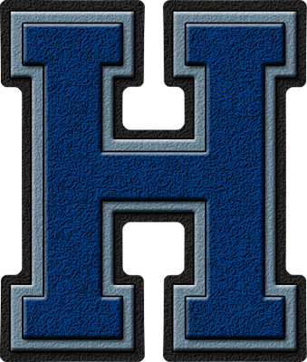 blue letter h