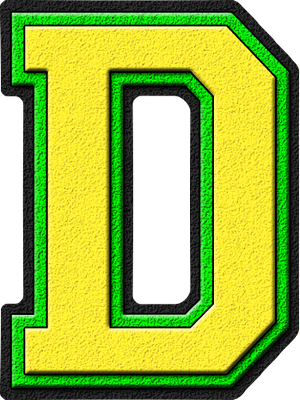 yellow letter d