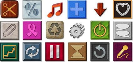 Presentation Icon Buttons