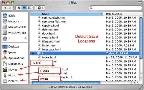 default file location word for mac