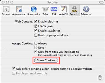 cookie settings on mac