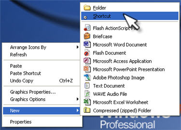 how to create a shortcut on desktop of powerpoint