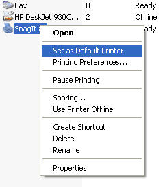 how to change default printer on leno