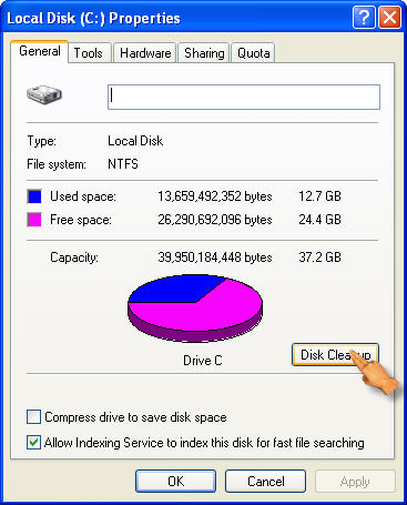 Windows clean hard disk