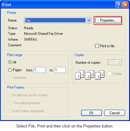 how to get the printer to print in landscape view