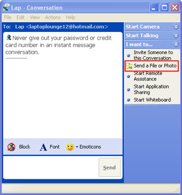 How Do I Send A File Using Windows Messenger Chat Conferencing Windows Tech Ease