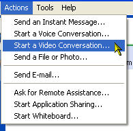 Actions, Start a Video Conversation