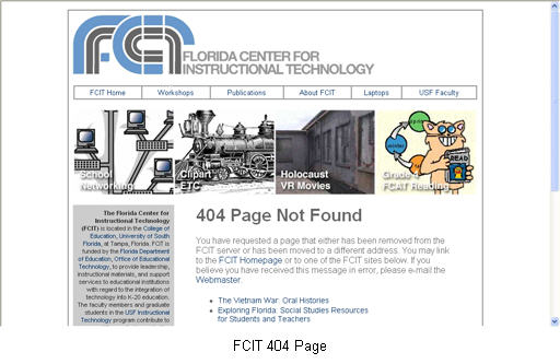 FCIT 404 Page