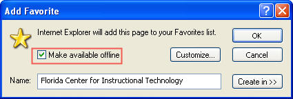 Make available offline