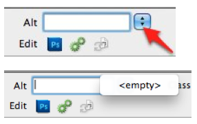 Choose empty from Alt pulldown menu for decorative images.