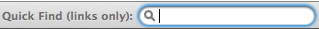 Firefox Quick Find search box.