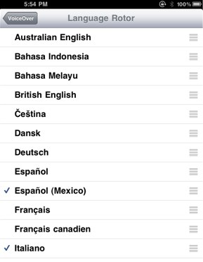 List of languages for Language Rotor.